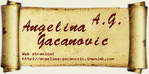 Angelina Gačanović vizit kartica